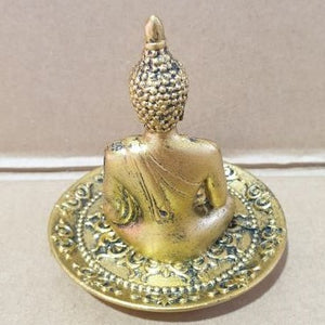 Buddha Thai Incense Stick Holders Set Of 2 | Gold Protection Buddha | Gold Pray Buddha