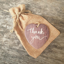 Load image into Gallery viewer, Heart Gift With Gift Bag Thank you Small Hanging Ceramic With Rope Hanger