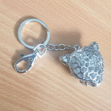Load image into Gallery viewer, Big Cat Keychain | Silver &amp; Black Tiger Head Keyring | Tiger Big Cat Gifts