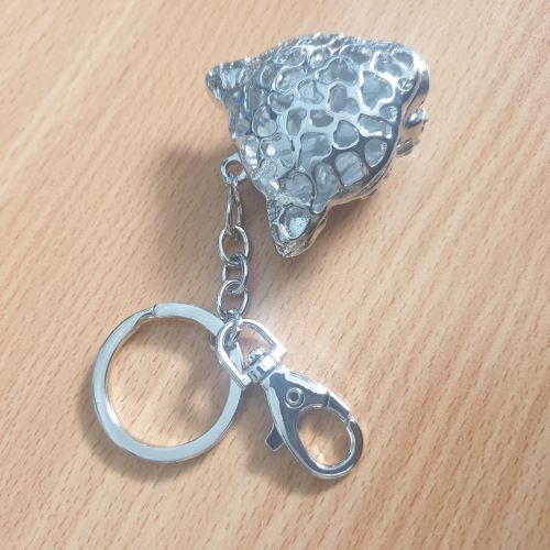 Silver & Black Big Cat Tiger Head Keyring Keychains & Gifts Australia