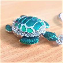 Load image into Gallery viewer, Turtle Keyring | Green Large Turtle Keychain Ocean Gift | Bag Chain | Bag Charm