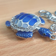 Load image into Gallery viewer, Turtle Keyring | Blue Large Turtle Keychain Ocean Gift | Bag Chain | Bag Charm