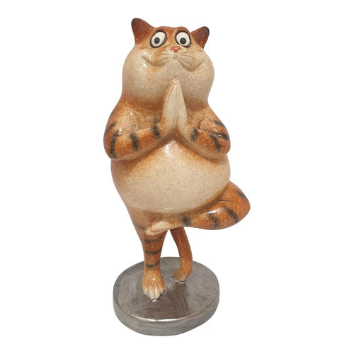Our super cute Yoga Cat is the purrrrfeect gift for any cat lover.  Resin - Height 16 cm - Width 6 cm - Hand Painted - Purrrfect gift - Well packaged.  View our store today for more beautiful quirky gifts - Keychains  Gifts Australia.  Yoga cat - Cat gift - Cat lover gifts - Cat people gifts - Cat statue - Cat ornament