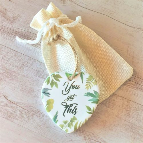 Heart With Gift Bag | You Got This Plant Heart Hanger Gift Sign